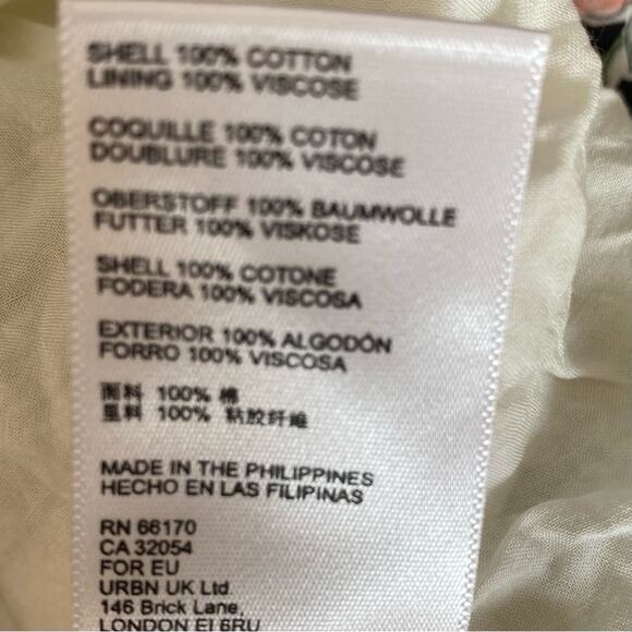 Maeve Anthropologie Feliciana Puff Sleeve Chartreuse White Mini Dress size small - Picture 10 of 10